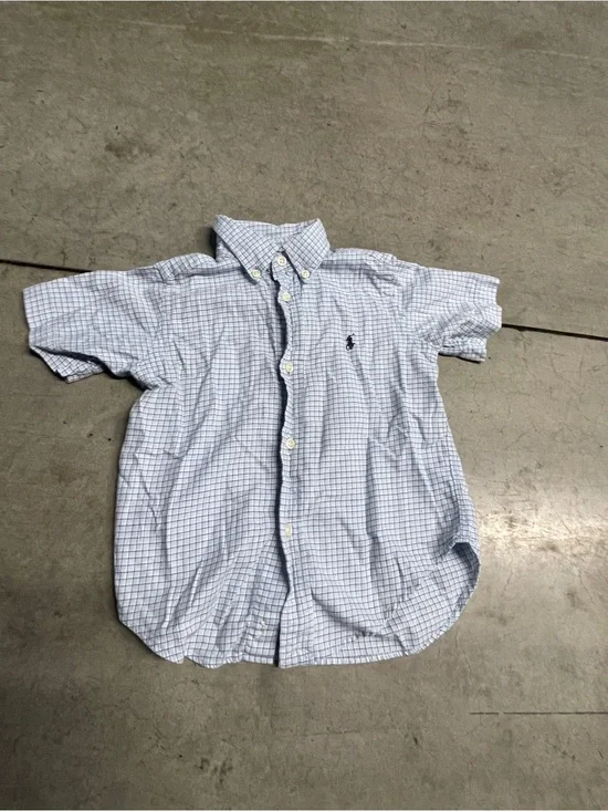 Ralph Lauren Light Blue & White Check Button-Down Shirt - Boys 2T