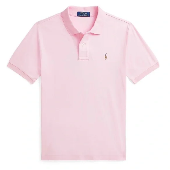 Polo Ralph Lauren Boys Soft Cotton Carmel  Pink Polo Shirt