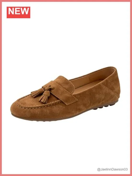 Women's Suede Tassel Driving Loafer Flats Slip On