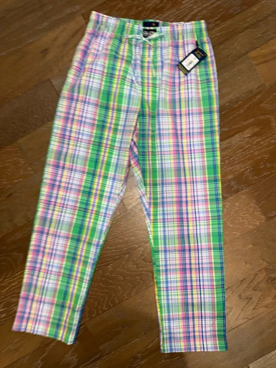 Polo by Ralph Lauren Multicolor Plaid Lounge Pants — Green, Pink, Blue