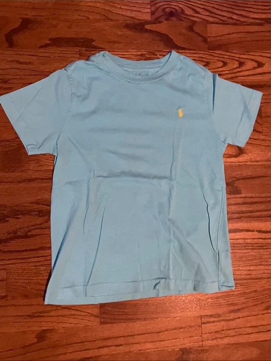 Ralph Lauren Light Blue Short Sleeve Tee with Yellow Pony