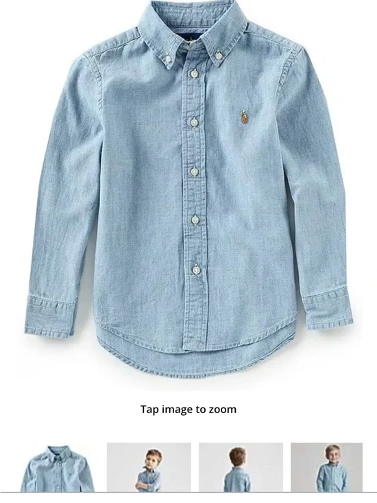 Ralph Lauren Light Blue Button-Down Denim Shirt
