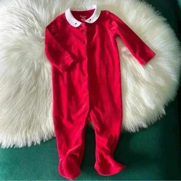 Ralph Lauren Velvet One Piece Onesie Sz 6 Months