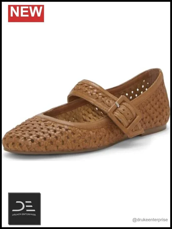 Lucky Brand Women's Millit Leather Mary Jane Flat Buckle Slip On