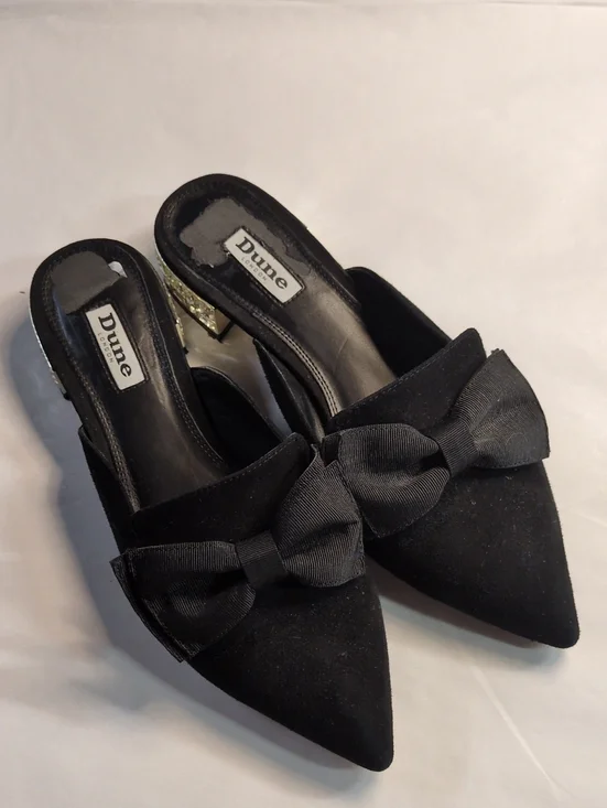 Dune London Velvet Bow Crystal Heel, Size 8M