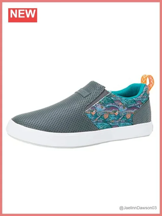 XTRATUF Women's Water Resistant Leather Slip-On Deck Shoe with Cushioned Insole