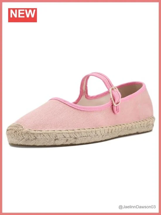 Soludos Women's Mary Jane Espadrille Flats Cotton Jute Sole