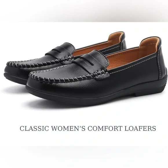NewWomen 6.5 Y2K classic comfortable Elegant Black Women's Loafers