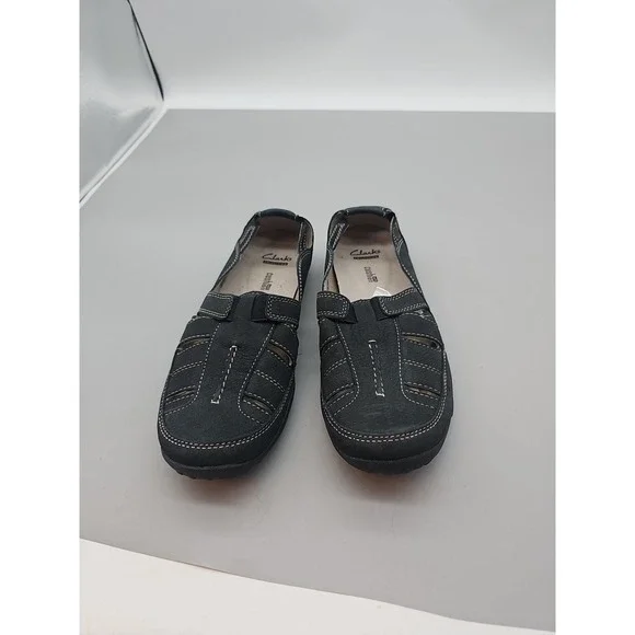 CLARKS Collection Black Mary Jane Sport Soft‎ Cushion Slip On Shoe Womens 8