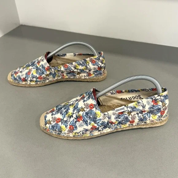 Soludos Espadrilles Womens 40/10 Floral Beachy Coastal Resort Travel Prairie