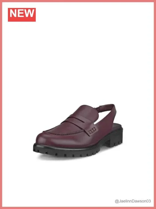 ECCO Women's Leather Penny Loafer Sling Back Slip-On