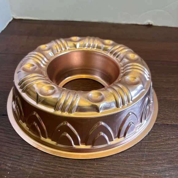 Copper Tone Jello Mold‎ 3 1/2 Cups Ice Ring Bundt Cake Wall Hanging