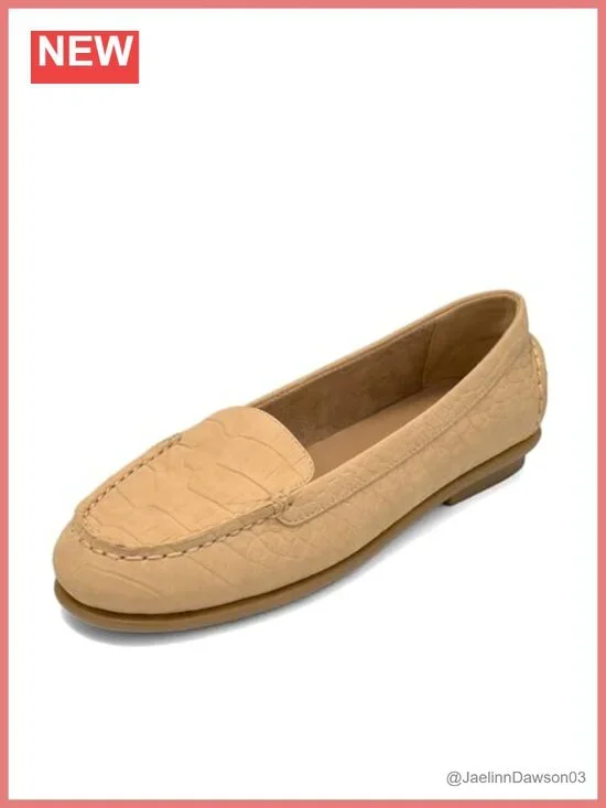 Faux Nubuck Slip-On Loafer Flat with Memory Foam Insole