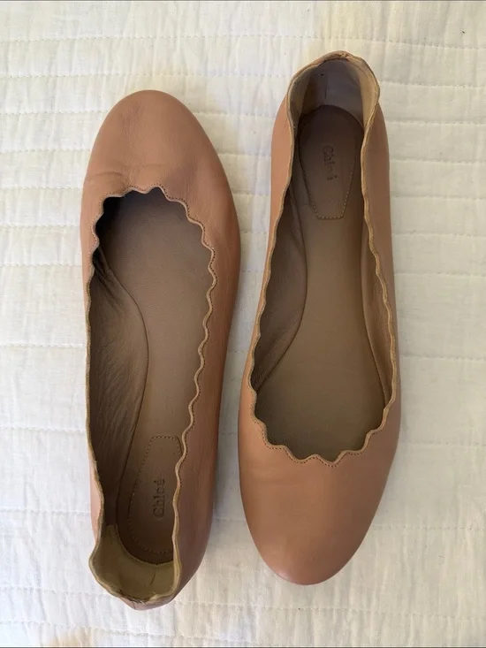 Chloe Lauren Scalloped Ballet Flat