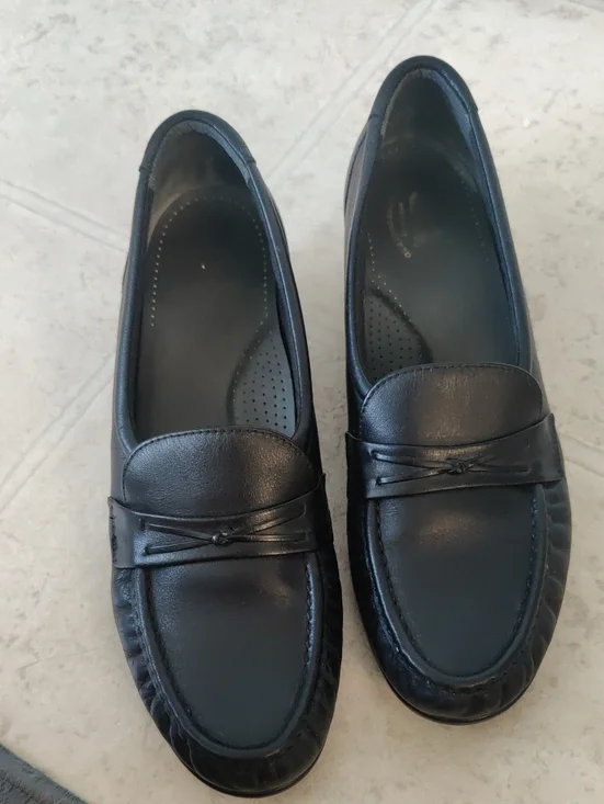 SAS Tripad Comfort BLACK Leather Loafer Casual Wedge Shoe Y2K Retro Vintage Insp