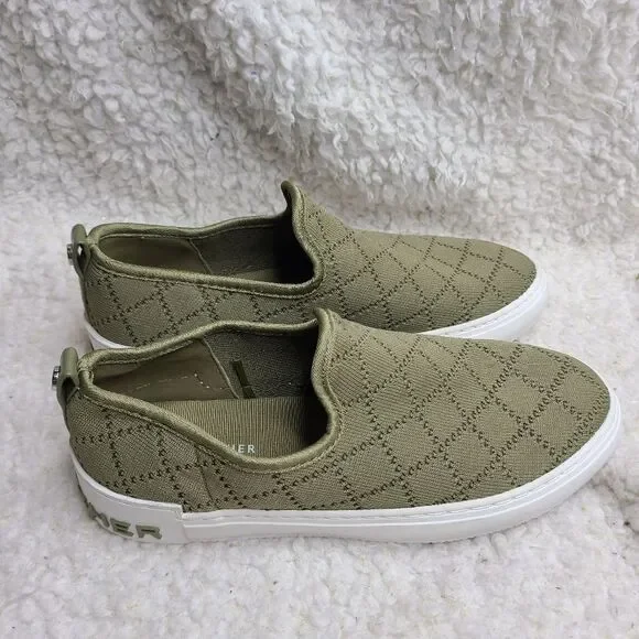 Marc Fisher MFDELYA Olive Green Slip On Loafers‎ Flat Shoes sz 7.5