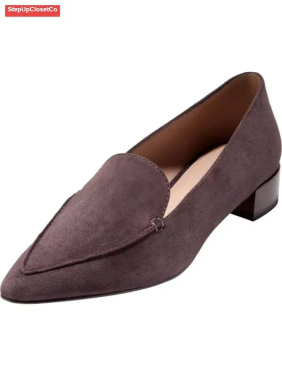 Women's Leather Loafers - Business Casual Slip-Ons