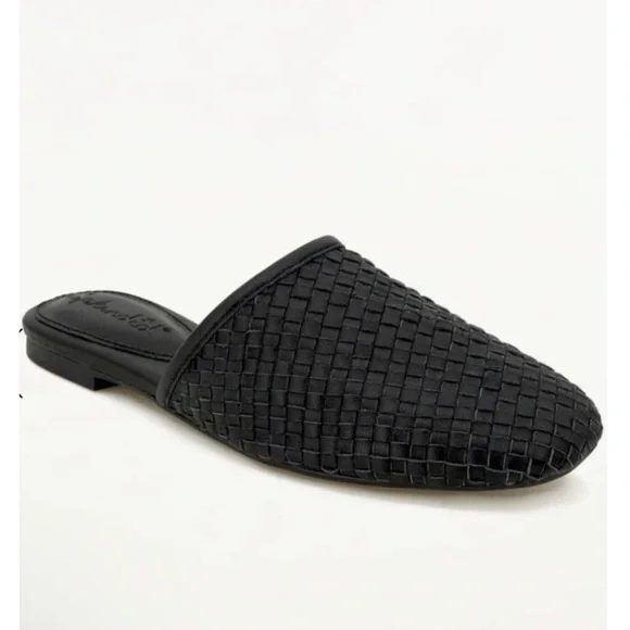 NEW Splendid Elissa Black Woven Flat Mules 6.5