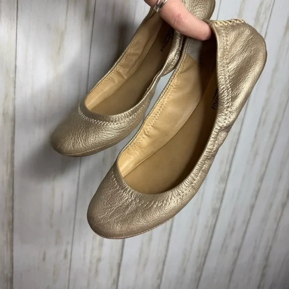 Lucky Brand Gold Ballet Flats 6