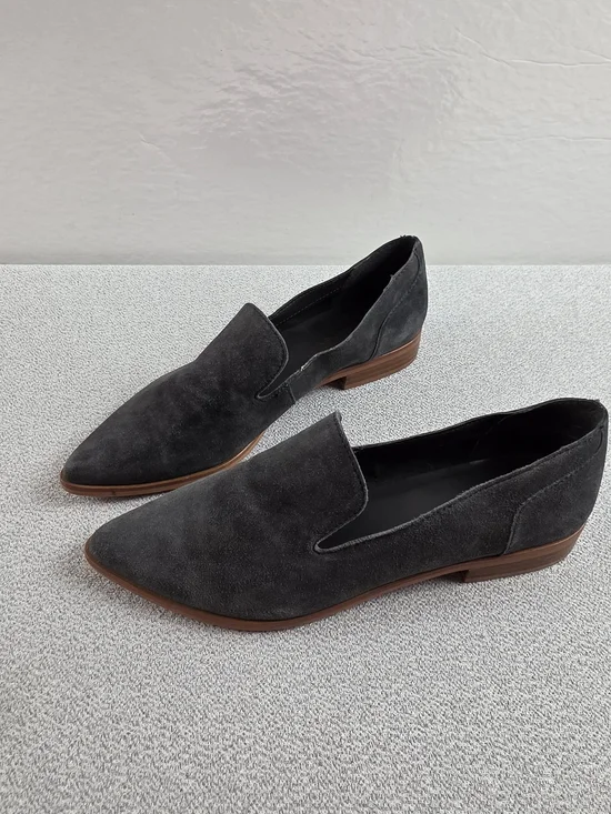 Treasure & Bond Grey Suede Pointed Toe Slip-On Flats Loafers Wmn's 10