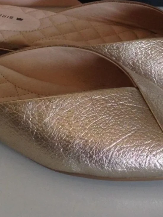 Birdies Metallic Rose Gold Ballet Flats