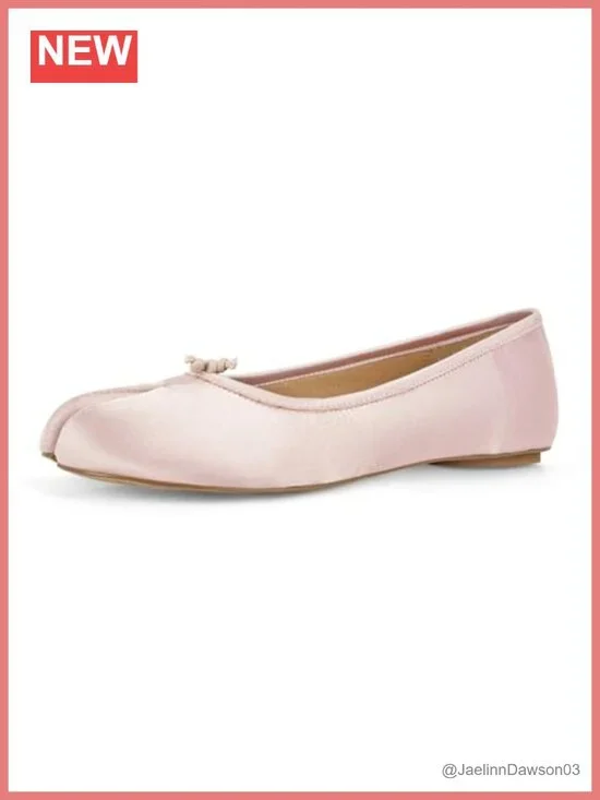 Split Toe Ballet Flats Women Wide Width Slip-On Comfort Work Shoes