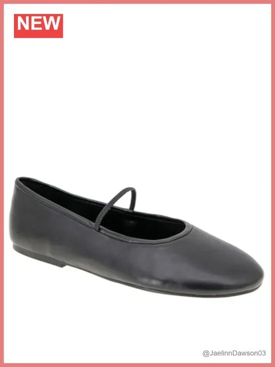 Faux Leather Ballet Flats with Memory Foam, Slip-On