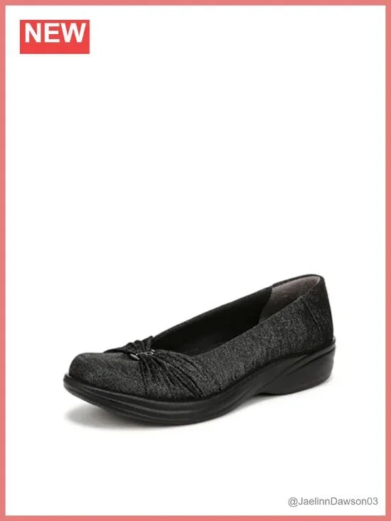 LifeStride Paige Womens Slip-On Loafer Flats Machine Washable Ballet