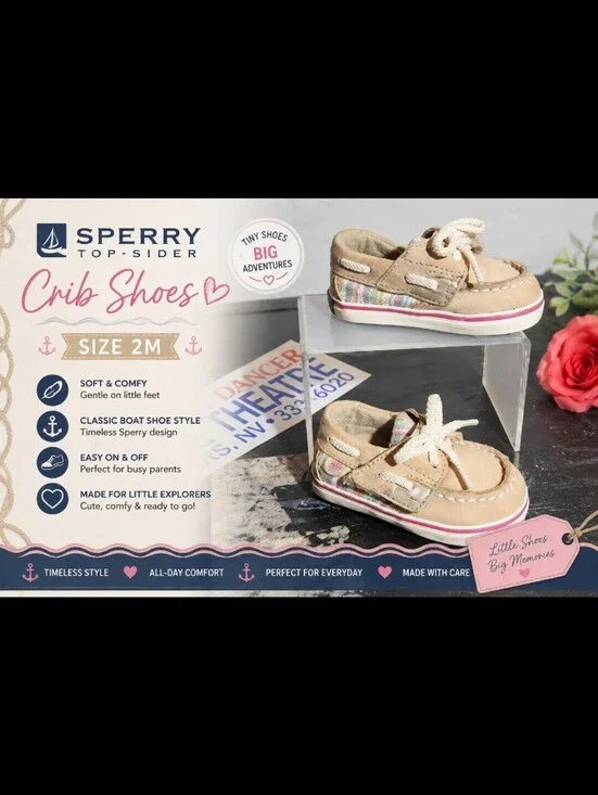 SPERRY Top Sider Crib Shoes  2M