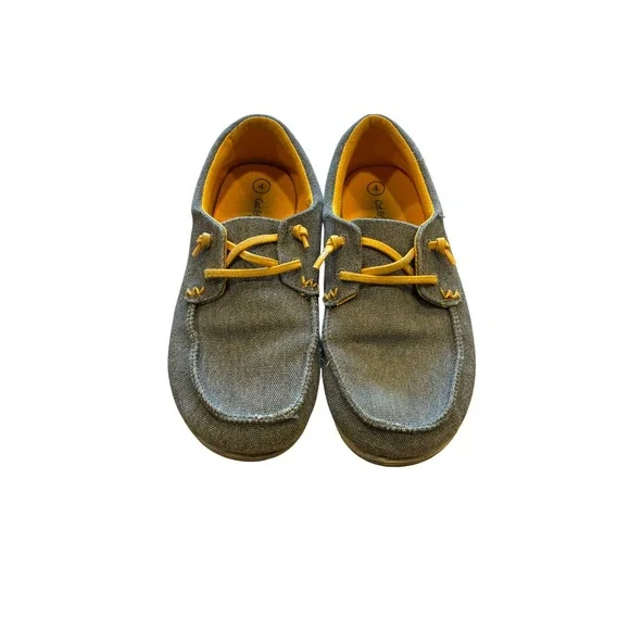Cat & Jack Slip-on Boat Style Shoes Size 4 Boys Gray