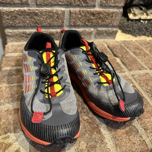 Merrell‎ MK268072 Agility Peak Trail Running Shoes 6M Kids Lava Red Grey #0007