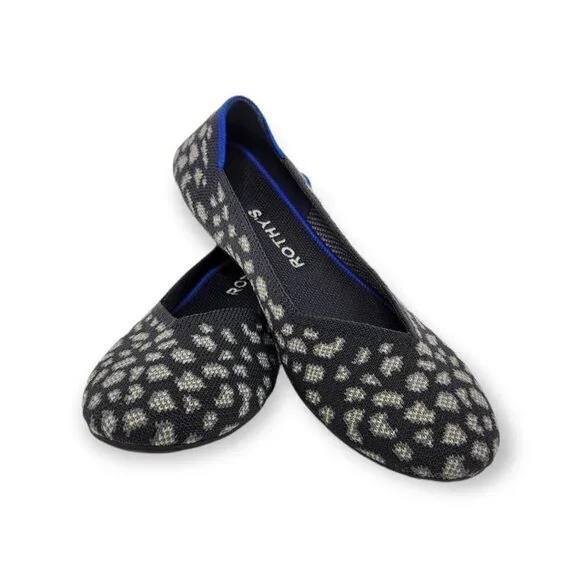 Rothy's Charcoal Kitten Flat Ballet Shoes Womens 6.5 Rare Discontinued‎