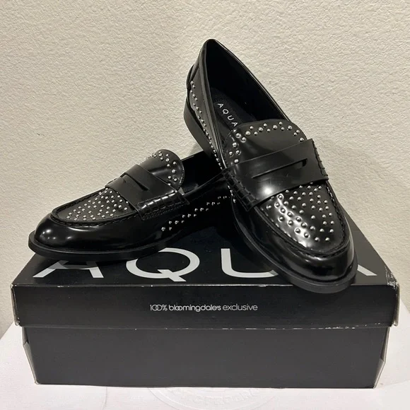 AQUA Women's Embellished Penny Loafers, Size 7.5, New in Box