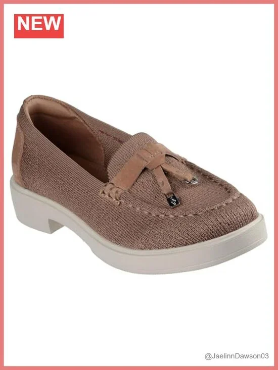 Women's Air Cooled Memory Foam Knit Loafers with Leather Trim