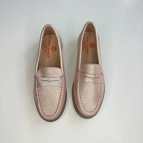 SH3 Marc Joseph New York East Village Penny Loafer Kids Girl 12.5 Pink‎ Leather