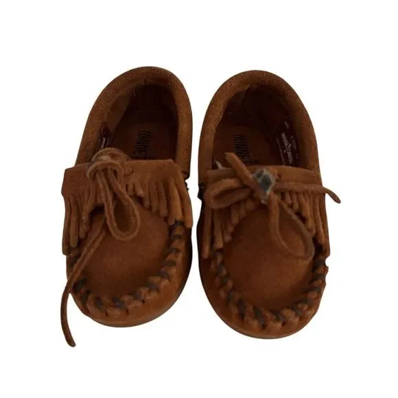 Minnetonka Kids Moccasins in Brown