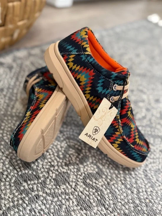 New Ariat Kids' Multicolor Aztec Slip-On Shoes Hilo New with tags size 3