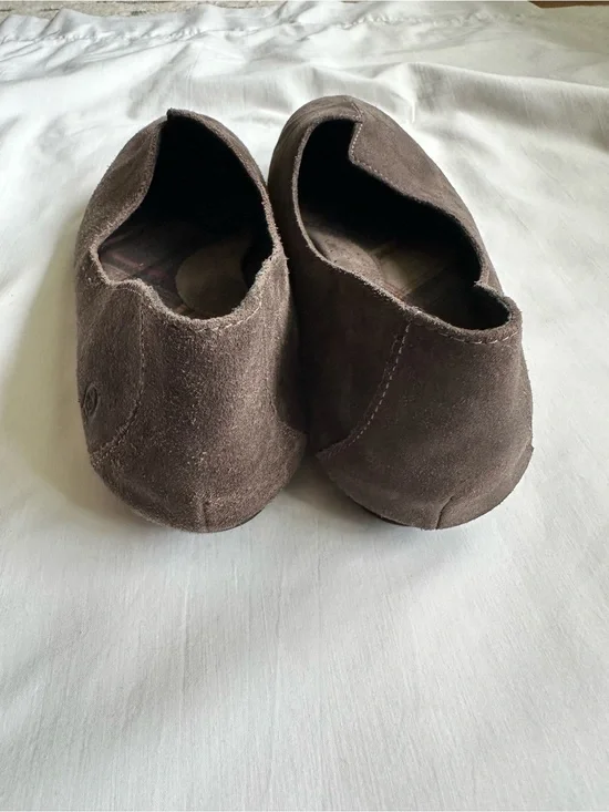 Born Brown Suede Not he’d Round Toe Slip-On Loafers Flats