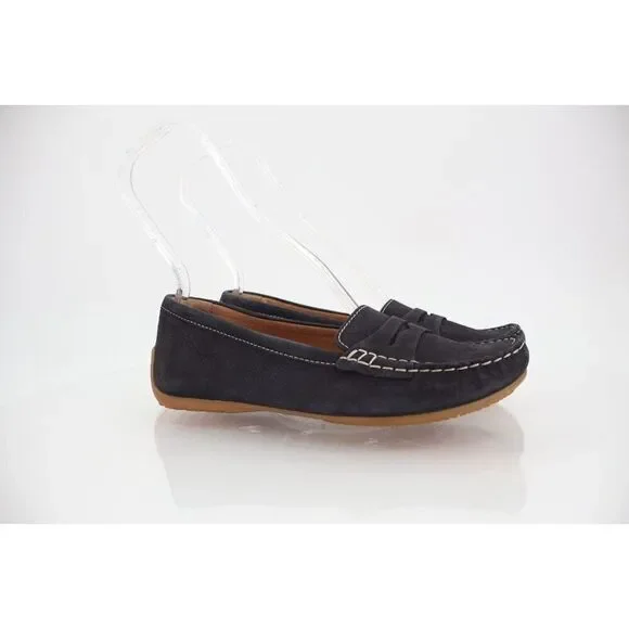 Clarks Doraville Nest Penny Loafer Women's Size 7.5 Black Nubuck Flat Shoes
