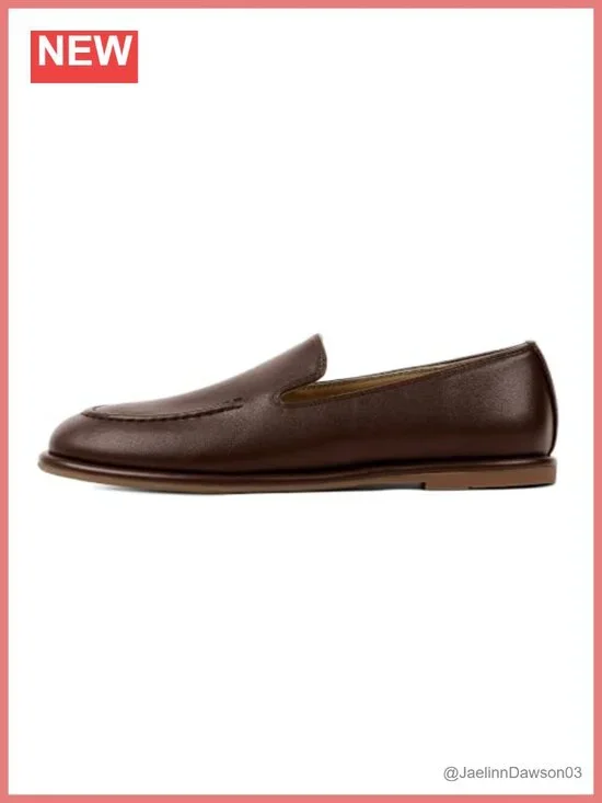 Faux Leather Slip On Flat Loafer Comfortable Business Casual