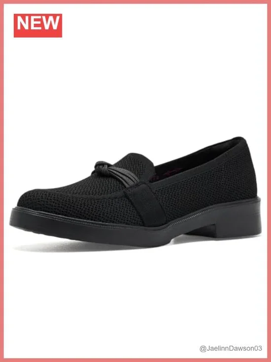 Stretch Fit Vegan Loafer with Knit Upper and Memory Foam Insole
