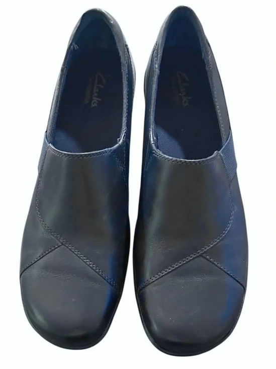 Clarks Bendables Black Leather Shoes Size 9.5 New without Tags