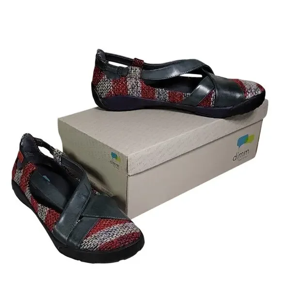 Dimmi Adventure Red Charcoal Cinnamon Shoes Womens Size 7.5 New In Box
