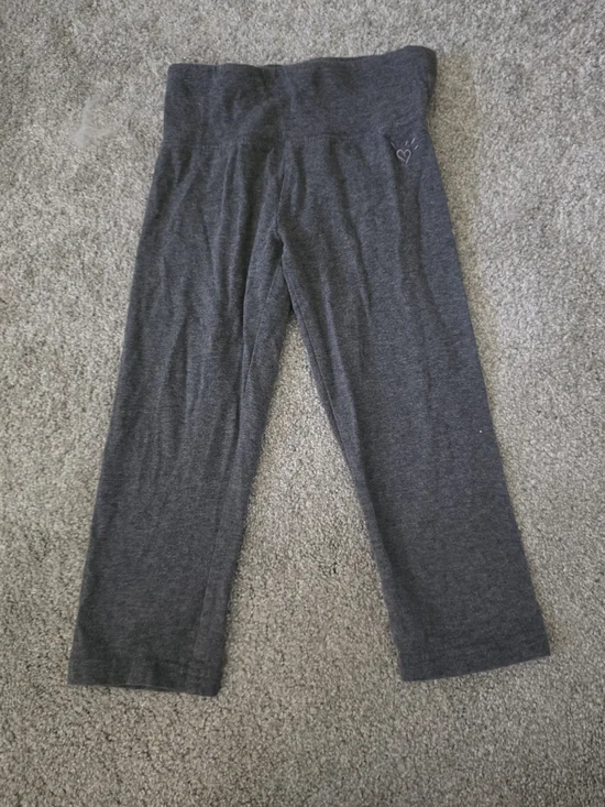 Justice Kids Dark Gray Stretch Knit Leggings Capri