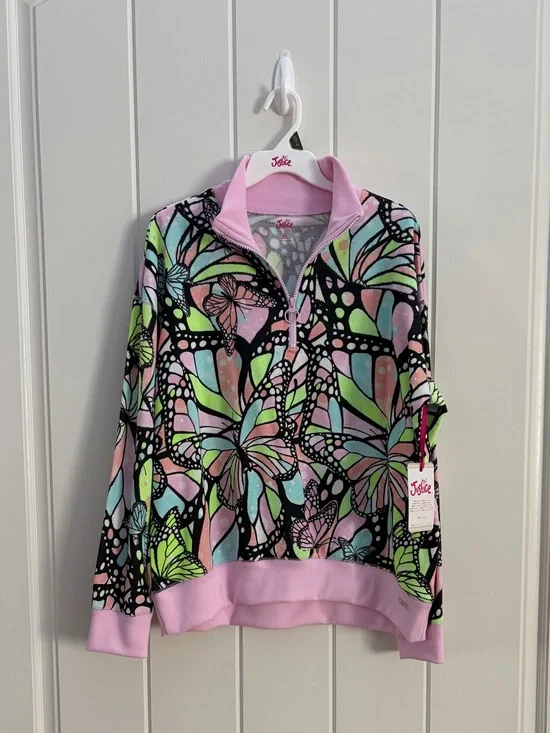 Justice Girls Pullover Butterfly Sweatshirt Shirt XL(16-18)New with tag