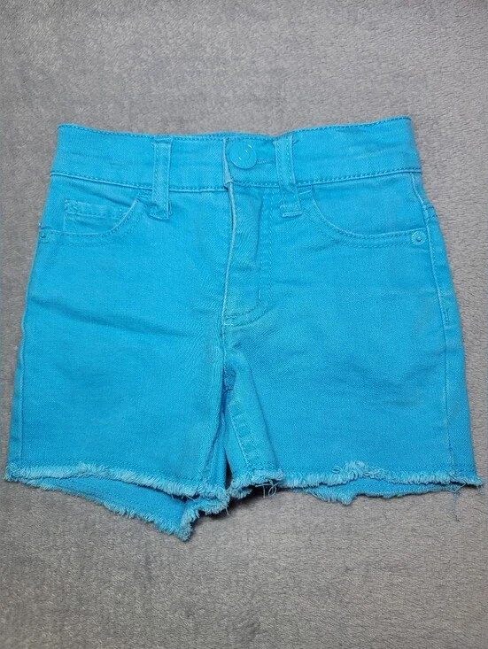 Justice Bright Turquoise Denim Shorts