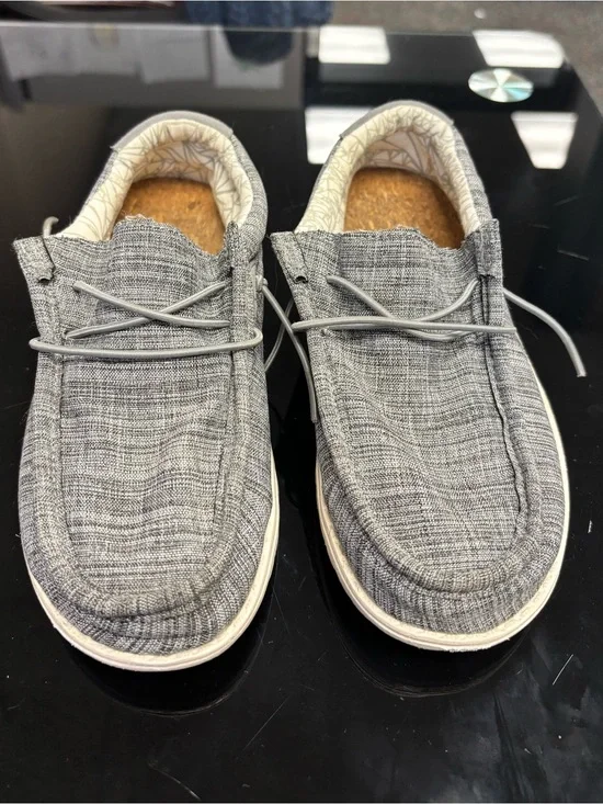 Boys Gray Slip-On Canvas Shoes