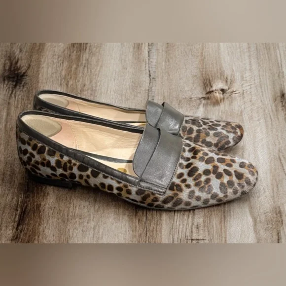 Boden Leopard Print Flats with blue black 40/9