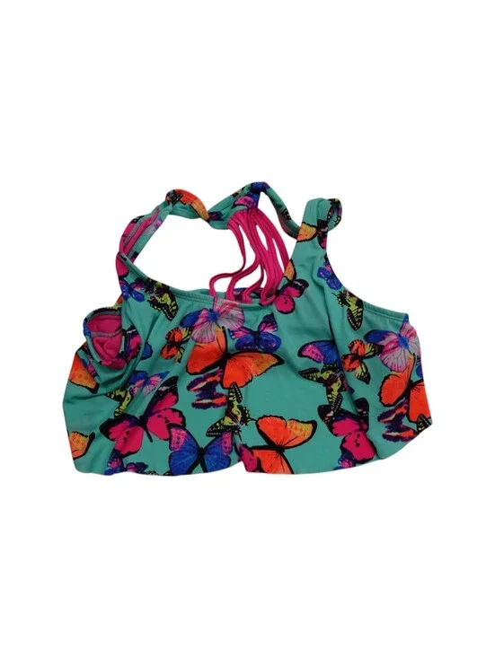 Girl's Justice Size 16 Swim Suit Top Butterfly Print Bikini
