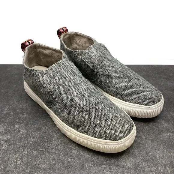 Hey Dude PEYTON Slip On Flats Women's US 8 Linen‎ Grey Black Style Comfort Shoes